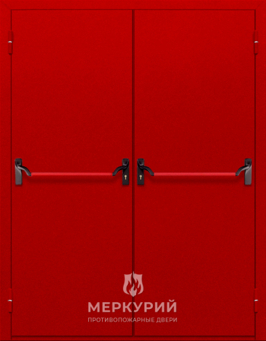 дверь двупольная глухая с антипаникой (красная)