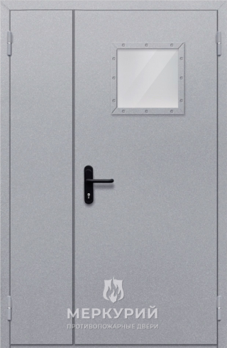 дверь полуторная со стеклопакетом ei-90
