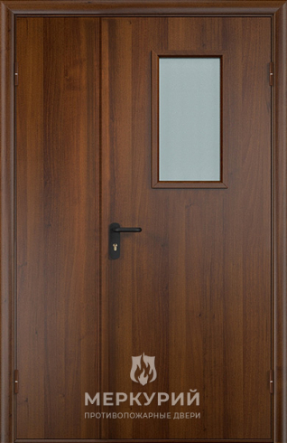 дверь полуторная мдф со стеклом ei-30