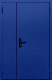 дверь полуторная глухая (синяя)
