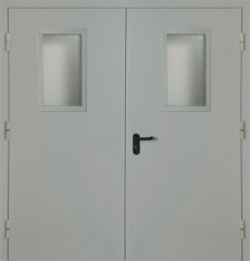 дверь двупольная со стеклом ei-30