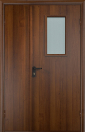 дверь полуторная мдф со стеклом ei-30