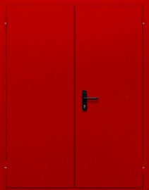 дверь двупольная глухая (красная)